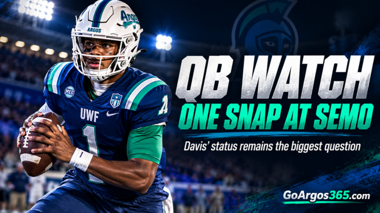 UWF QB watch: Davis dresses, plays just one snap at SEMO